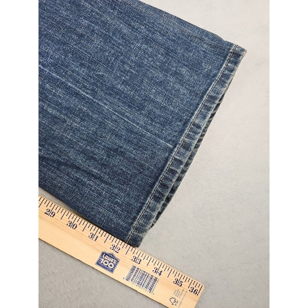 White House Black Market Jeans Size 6R Blanc Flare Leg Embroidered Pockets 31x33 - Picture 15 of 15